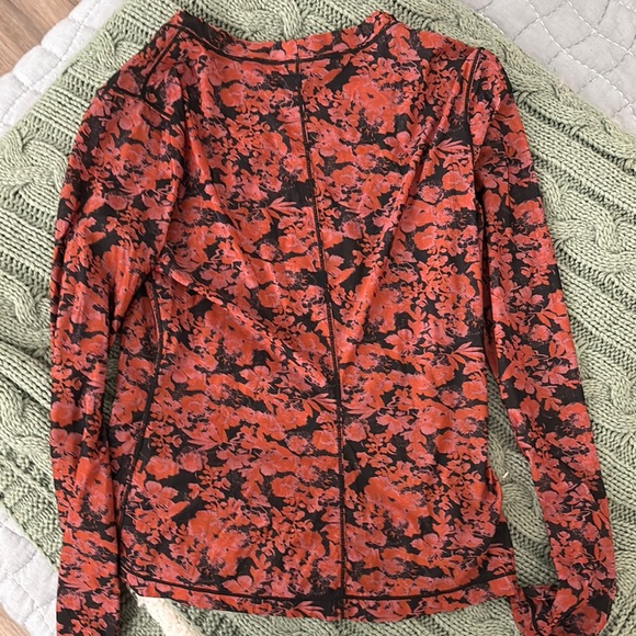 Free People Red Floral Long Sleeve Tee - Picture 3 of 3
